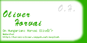 oliver horvai business card